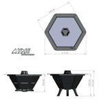 61 cm Portable Fire Pit with Grill Grate | Wood, Charcoal & Pellet Burning BBQ Fire Pit | AYME Outdoorium