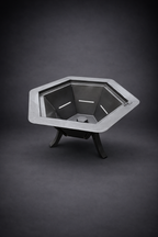 61 cm Portable Fire Pit & BBQ Grill | Compact Outdoor Fireplace | Wood & Charcoal Burning AYME Outdoorium