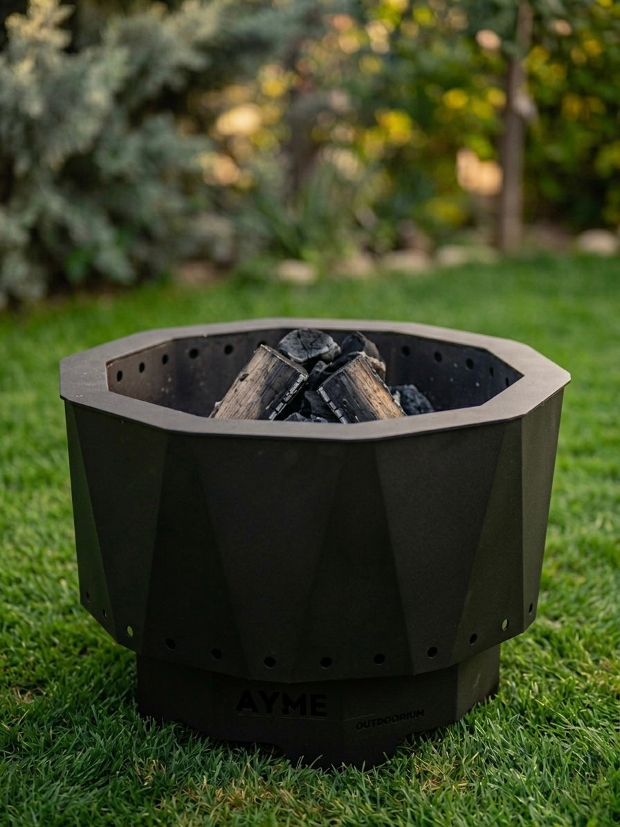 Premium Portable Fire Pit & Modular BBQ Grill | Low-Smoke Outdoor Cooking System | Carry Bag Included