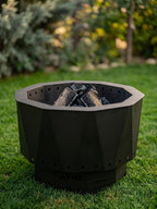 Premium Portable Fire Pit & Modular BBQ Grill | Low-Smoke Outdoor Cooking System | Carry Bag Included