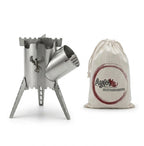 Stainless Steel Camping Stove | Portable Wood Burning Camp Stove | Modular Outdoor & RV Cooking Stove | AYME Outdoorium