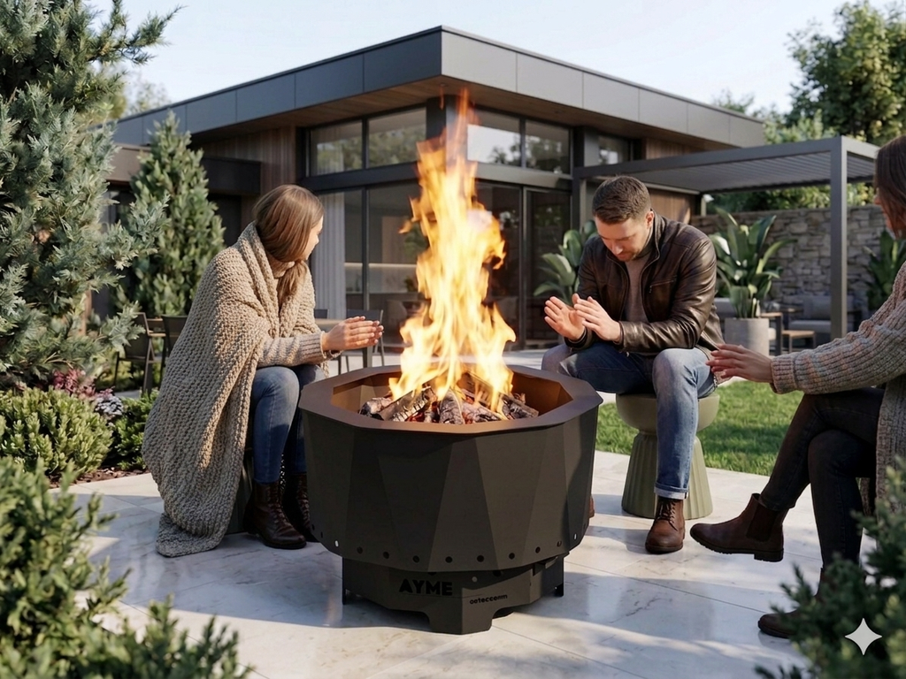 Premium Portable Fire Pit & Modular BBQ Grill | Low-Smoke Outdoor Cooking System | Carry Bag Included