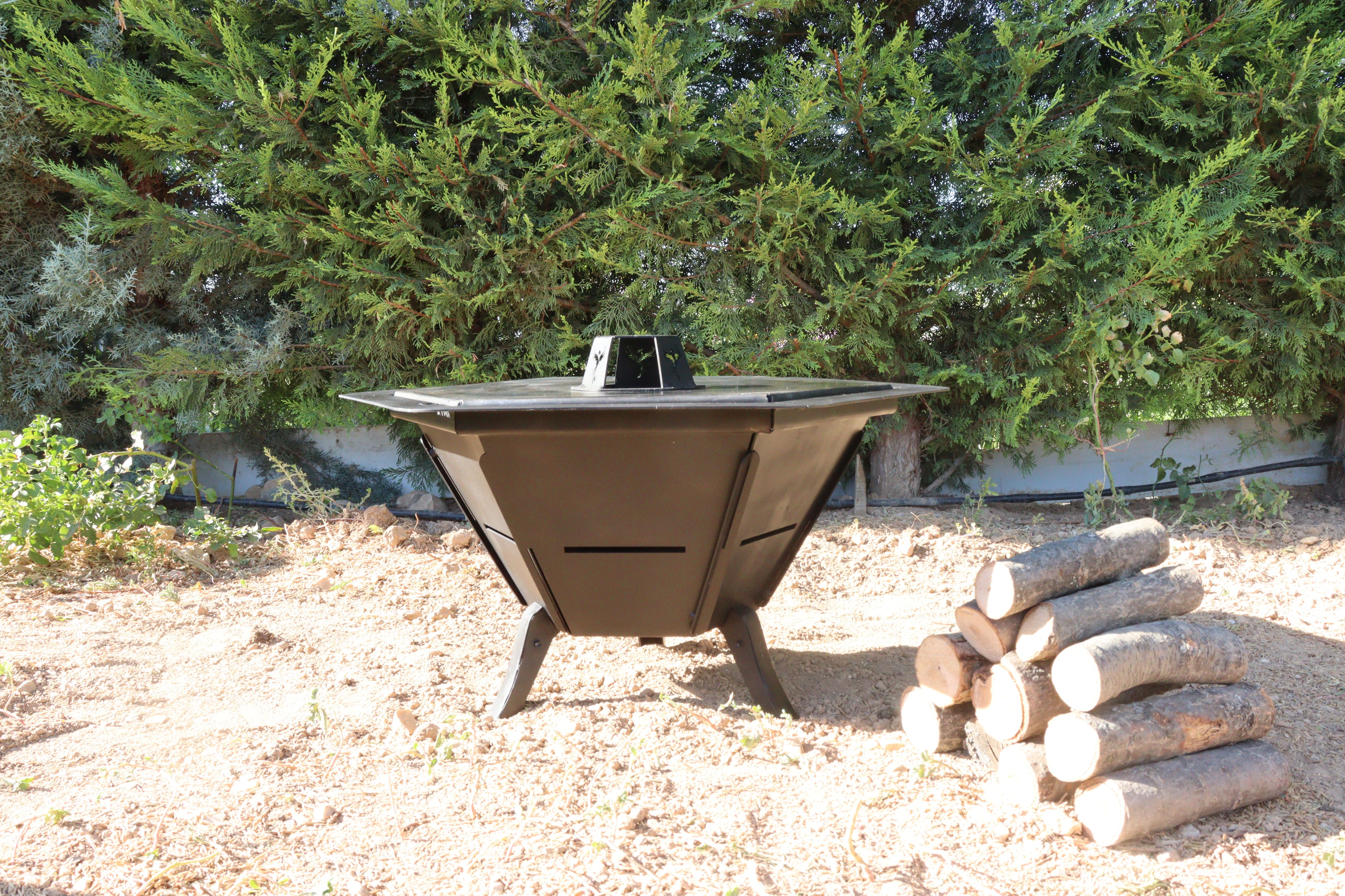 Smokeless Fire Pit | Portable Wood & Charcoal Burning Fire Pit for Camping, Garden & Outdoor Cooking /AYME Outdoorium