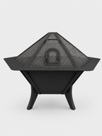 84 cm Steel Fire Pit | Wood & Charcoal Burning Outdoor Fireplace | Portable Garden Fire Pit | AYME Outdoorium