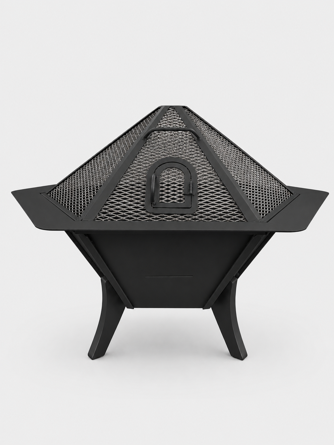 84 cm Steel Fire Pit | Wood & Charcoal Burning Outdoor Fireplace | Portable Garden Fire Pit | AYME Outdoorium