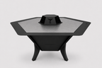 84 cm Portable Fire Pit & BBQ | Wood & Charcoal Burning Outdoor Fireplace for 6 People AYME Outdoorium