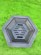 84 cm Steel Fire Pit | Wood & Charcoal Burning Outdoor Fireplace | Portable Garden Fire Pit | AYME Outdoorium