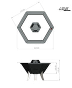84 cm Fire Pit with Grill Grate Wood & Charcoal Burning Outdoor Fireplace, BBQ Grill & Garden Heater for 6 People / AYME Outdoorium