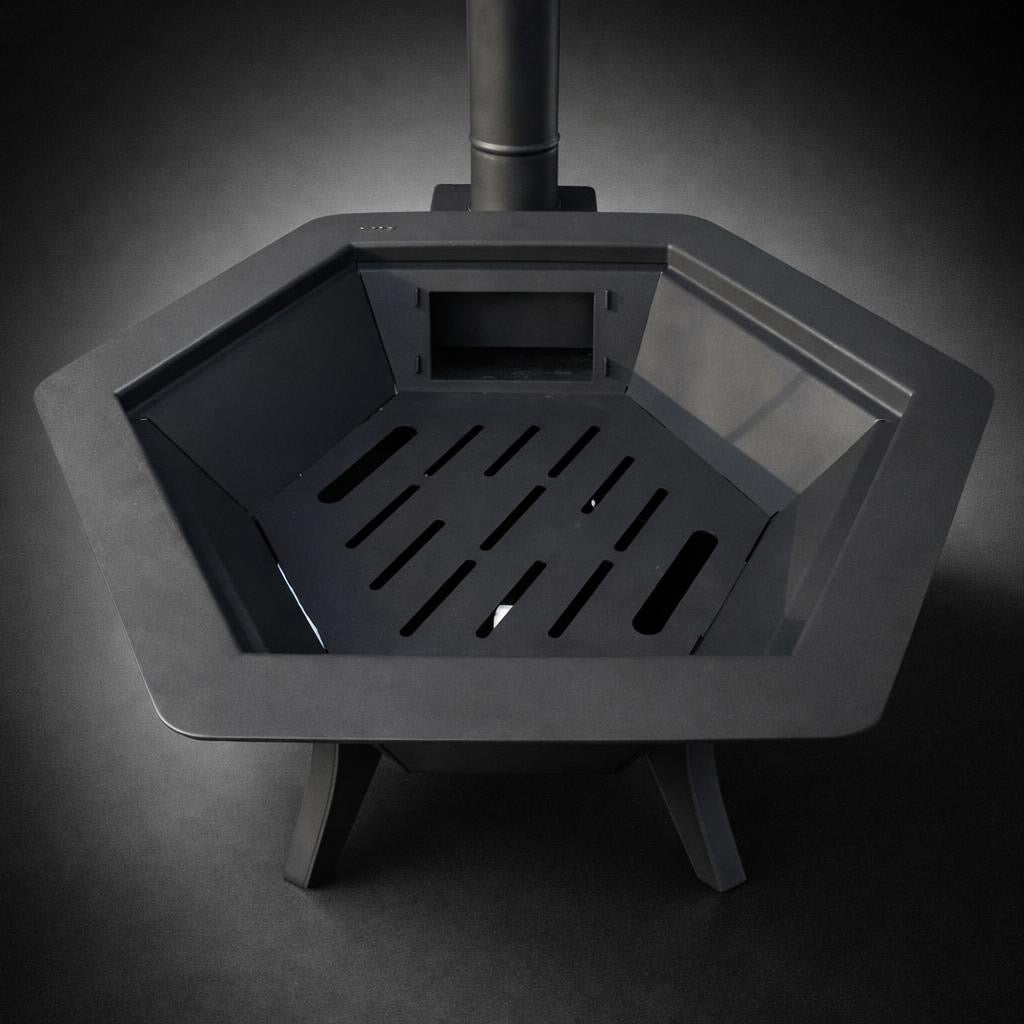 Wood Burning Outdoor Cooking Oven with Grill & Cooktop | Chimney Fire Pit Oven System | 6-Person BBQ Stove | AYME Outdoorium