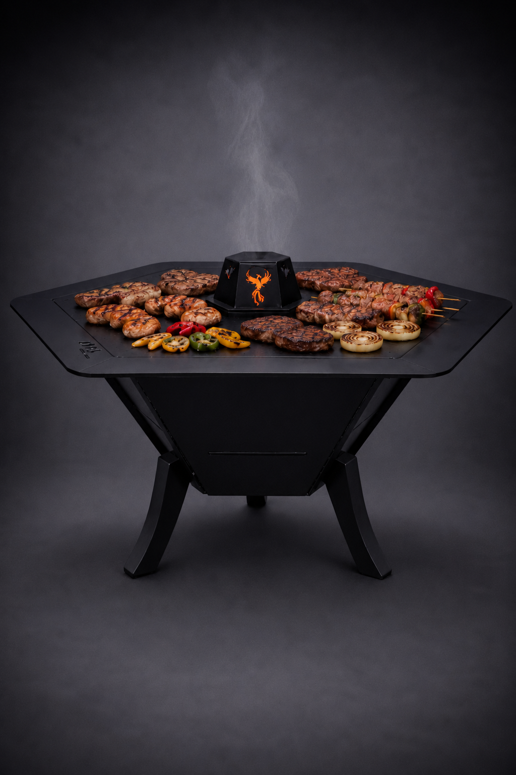 61 cm Portable Fire Pit & BBQ Grill | Compact Outdoor Fireplace | Wood & Charcoal Burning AYME Outdoorium