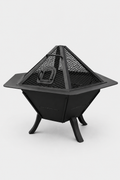61 cm Portable Steel Fire Pit | Wood & Charcoal Burning Outdoor Fireplace | AYME Outdoorium