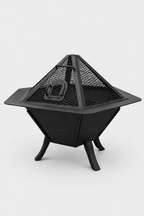 61 cm Portable Steel Fire Pit | Wood & Charcoal Burning Outdoor Fireplace | AYME Outdoorium