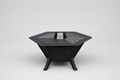61 cm Portable Fire Pit with Grill Grate | Wood, Charcoal & Pellet Burning BBQ Fire Pit | AYME Outdoorium