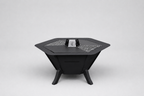 61 cm Portable Fire Pit with Grill Grate | Wood, Charcoal & Pellet Burning BBQ Fire Pit | AYME Outdoorium