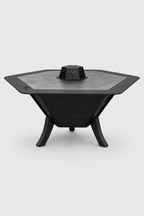 61 cm Portable Fire Pit & BBQ Grill | Compact Outdoor Fireplace | Wood & Charcoal Burning AYME Outdoorium